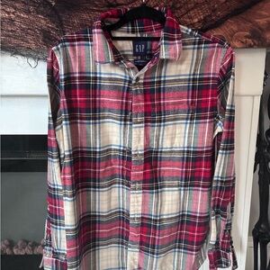 GAP Men's Multicolor Plaid Button Down Shirt